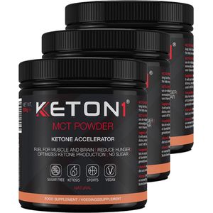 Keton1 | MCT Olie Poeder | 3 stuks | 3 x 250 gram