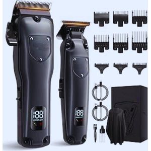 Thuys – Draadloze Tondeuse – Set Voor Heren – Verzorgingsset – Met LED-Display – Precisie Haartrimmer – Zwart