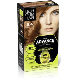 Permanente kleur Llongueras COLOR ADVANCE Nº 8,4-Cobrizo Claro