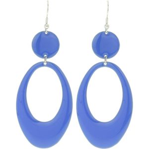 Behave - Oorhangers - Ovaal - Blauw - 9 cm lang