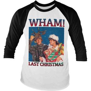 Wham! Raglan top -L- Last Christmas Wit/Zwart