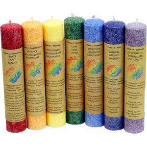 Geurkaarsen Chakra’s (Set van 7 x 2)