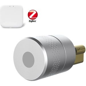 DrPhone ESL3 – Europese Slimme Deurslot + DrPhone SMARTHUB1 - 3 vergrendel methodes – Vingerafdruk Modus – Smart Lock - Tuya App - Zilver