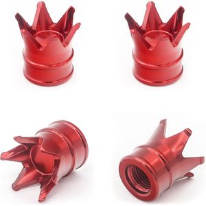 Ventieldoppen voor autobanden - 4 stuks Aluminium, Universeel, voor Auto's, Vrachtwagens en Motorfietsen (rood)