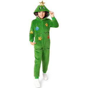 OppoSuits Merry Jinglejoy Kids Onesie - Kerstboomm - Verkleedkleding Jongens en Meisjes - Kerst Kostuum - Maat 16 jaar