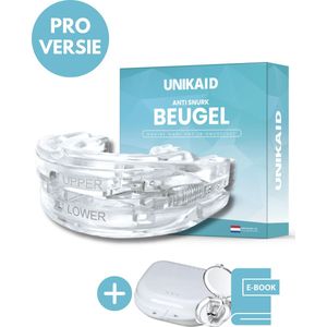 UNIKAID Anti Snurk Beugel - Verstelbaar Op Maat - Snurkbeugel voor Man en Vrouw - Incl. Gratis Neusclip, Bewaardoos en E-book