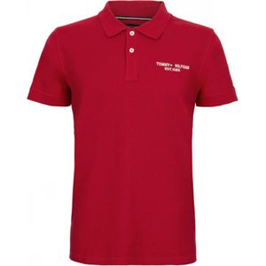 Tommy Hilfiger | Polo heren | Rood| geborduurd logo | L