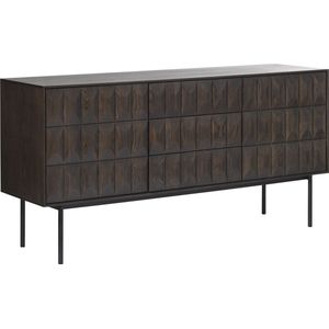 Dressoir Espresso Eikenhout - 3 Delen - Kast Latina - Giga Living