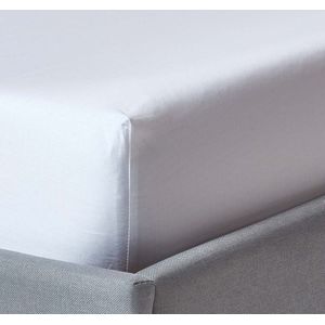 Homescapes - Biologisch Hoeslaken - Wit - 160x200 cm - 100% Egyptisch Katoen Satijn - Draaddichtheid 400