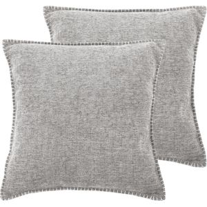 Tiseco Home Studio - Kussen DAMIAN (gevuld) - SET/2 - 100% polyester - Vierkant - 45x45 cm - Greycool