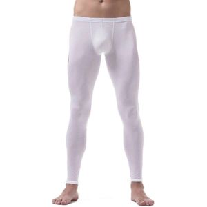 Lange onderbroek voor heren met zachte tailleband - ondoorzichtig sportondergoed voor herfst en winter