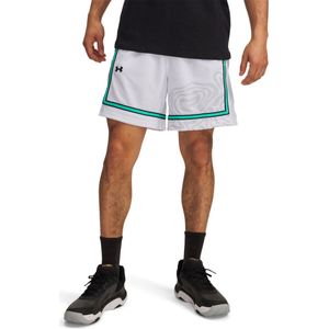 Under Armour Zone Pro 7 Inch Mesh Printed Korte Broek Wit M Man