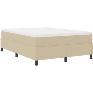 vidaXL - Boxspringbed - Lichtgroen - Grijs - 160x200 - cm - Corduroy - Stof