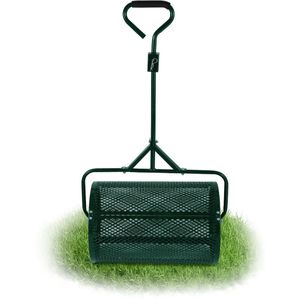 Strooiwagen - 75 liter Inhoud- voor graszaad kunstmest en zout - met “T”-vormige handgreep-Groen