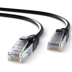 LAN Kabel - CAT6 UTP - 50 meter - Zwart - Waterdicht