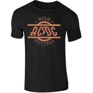 AC/DC Heren Tshirt -S- High Voltage Zwart