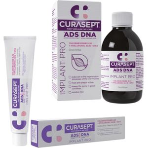 Curasept ADS DNA Implant Pro 0,20% CHX Mondspoelmiddel + Tandpasta - Voordeelverpakking