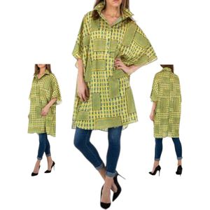 JCL lange tuniek ruit geel M/L