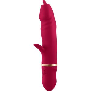Cupitoys® Tarzan vibrator met tong - 22,7cm - Rood - 7 standen - Vibrators voor vrouwen en mannen - Sex toys voor vrouwen en mannen