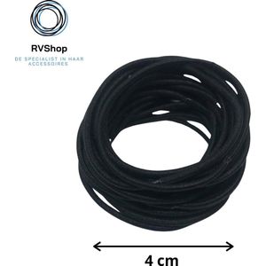 Zwarte Haarelastiekjes - 50 Stuks - Dun - Haar Elastiekjes - Haar Accessoires Vrouwen - Dames, Meisjes - Gratis Verzending