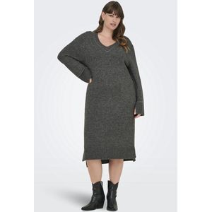ONLY CARMAKOMA - CARELSIE LS STUDS MIDI DRESS - Gebreide Jurk - Mini