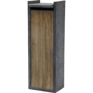 Belgische blauwsteen brievenbus houtlook met open pakket ruimte aan de achterzijde