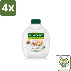Palmolive - Amandelmelk - Handzeep Navulling - Zacht & Hydraterend - 300 ml - Voordeelverpakking - 4 stuks - Melk - Amandel