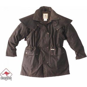 Scippis waxjas Drover Jacket Brown S
