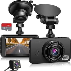Dual Dashcam - Dashcam Voor Auto 1080p Full HD - Voor en Achter Camera incl. 32GB SD-kaart – Auto Camera - Met Loopopname en G-sensor – LCD Scherm