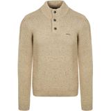 NZA - Ecru half button trui