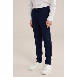 WE Fashion Jongens slim fit pantalon met structuur - Maat 122