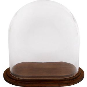 Gifts Amsterdam Stolp Ovaal 18 X 20 Cm Glas/hout Transparant