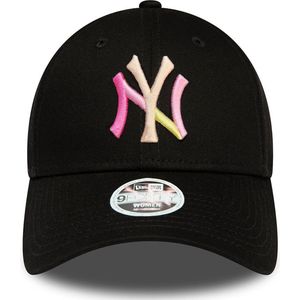 New York Yankees Womens League Essential Multi Logo Black 9FORTY Cap
