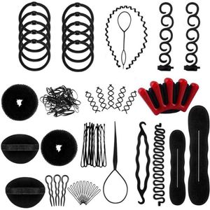 Allecto Plus - Hair Styling Set 25-delig voor Vrouwen - DIY Haaraccessoires - Vlecht- en Krulgereedschap - Haarspelden - Magic Braids Twist Curler Tool Kit