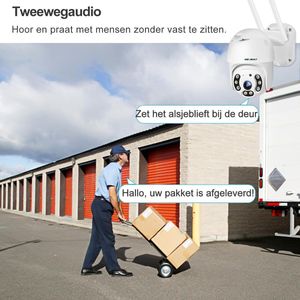 Bewakingscamera 4G LTE Beveiligingscamera Buiten Zonder WIFI - Bewakingscamera 4G CCTV IP Security Camera Outdoor met Sim-Kaart - Kleur Nachtzicht - 355°/90° Draaien - Humanoïde Bewegingsdetectie Tracking