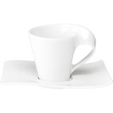 Villeroy & Boch - NewWave Caffe - Koffiekop met Schotel - 2 x 140 ml - Wit