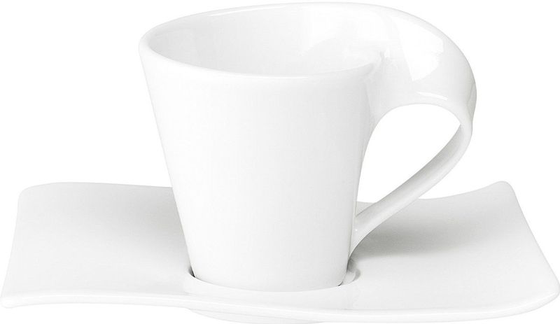 Villeroy & Boch - NewWave Caffe - Koffiekop met Schotel - 2 x 140 ml - Wit