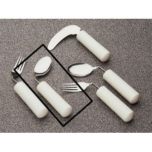 Eethulpmiddel - Roestvrijstaal - Lichtgewicht ABS-Handvat - Linkshandige Lepel