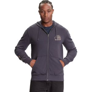 Quiksilver - Graphic Sweatshirt - Grijs - Hoodie - Met Rits