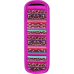 ijsstick hoesje luipaard roze - ijsstick houder - ijslolly cover - ijslolly houder - ijsjeshouder