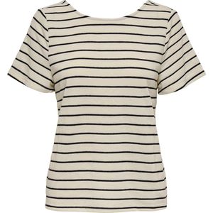 Only - Onljana S/S Mix Top - Cloud Dancer - Katoen - Korte Mouwen