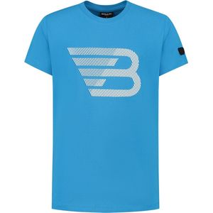 Ballin Amsterdam - Jongens Slim fit T-shirts Crewneck SS - Blue - Maat 14