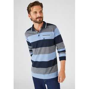 Damart - Polo in piquétricot, katoenmix - Heren - Blauw - L