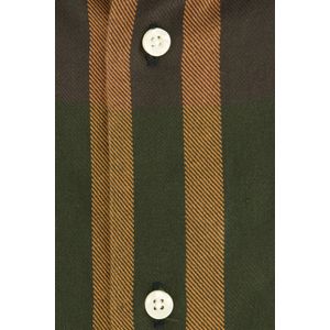 Barbour casual overhemd donkergroen geruit wijde fit