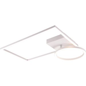 LED Plafondlamp - Plafondverlichting - Torna Viyona - 24W - Natuurlijk Wit 4000K - Vierkant - Mat Wit - Aluminium