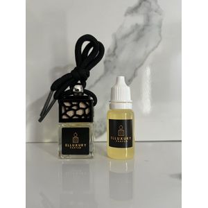 Elluxuryparfum – Autoparfum Flowerbombe met Navulling – Luxe Autogeur – Geurhanger Set – Tot 10 Weken Geur