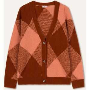 Oilily - Verve cardigan V-neck - Bruin - XL