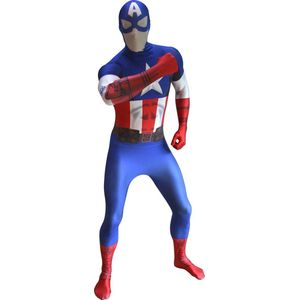 Captain America Morphsuits™ kostuum voor volwassenen - Verkleedkleding - large