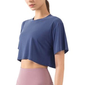 Dames Crop Tops voor Fitness en Yoga met Korte Mouwen