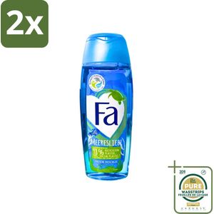 Fa - Douchegel - Zeeliefde Fresh - Verfrissend & Verkwikkend - Verzorgend - 250 ml - Voordeelverpakking - 2 stuks - Verfrissend - Verzorgend